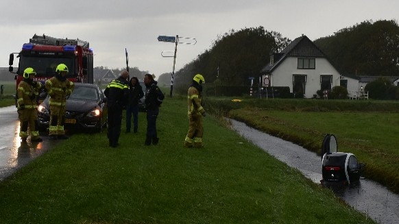 Omstanders redden bestuurder die met auto te water raakte in De Cocksdorp - Alarmeringen.nl